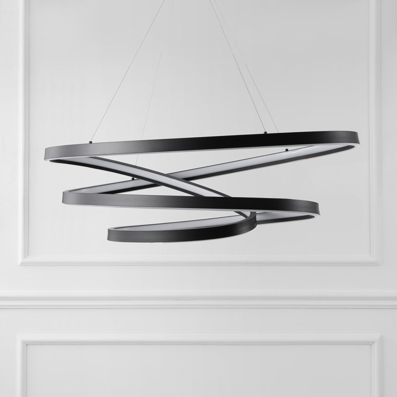 Yasmine 1 - Light LED Chandelier, Black