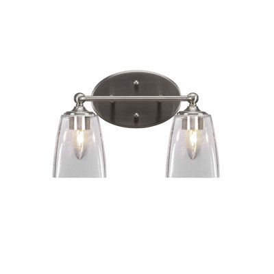Barre de salle de bain légère Aitkens avec verre carré transparent 4,5 "
