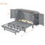  Lit escamotable de conception moderne tissé avec armoires de rangement latérales intégrées-1540550636-1540550637