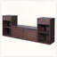 Banc de rangement tout-en-un avec coussin, compartiments, tiroirs et tablettes ouvertes, banc de rangement-129506413