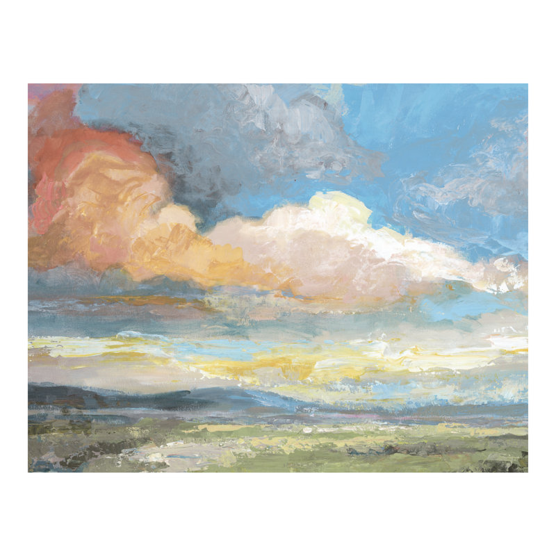 «Cloudy Days And Rolling Hills», reproduction d'art sur toile tendue, H 20 po x l 30 po