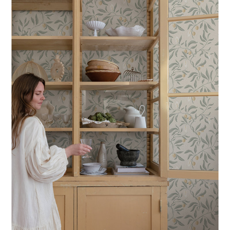 Villa Dalaro 2 Floral Wallpaper Roll, Sage Green