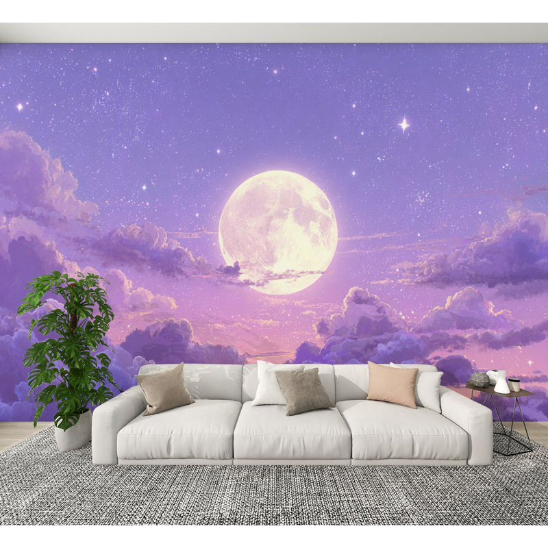 Papier peint adhésif Boho Dreamy Cloud, L 144 po x l 100 po