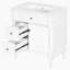 Meuble-lavabo de salle de bain avec lavabo, armoire autoportante en bois avec tiroir rabattable et tablette réglable-897174377