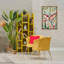 Cadre flottant papillon sur fleurs abstraites, design par The Dutch Lady-1433750266-1433750267
