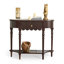Console noire en bois massif
