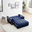 Canapé-lit Blue Velvet 21 avec fonction coulissante, 3 angles inclinables, support pour téléphone et rangement latéral pour les espaces de vie restreints