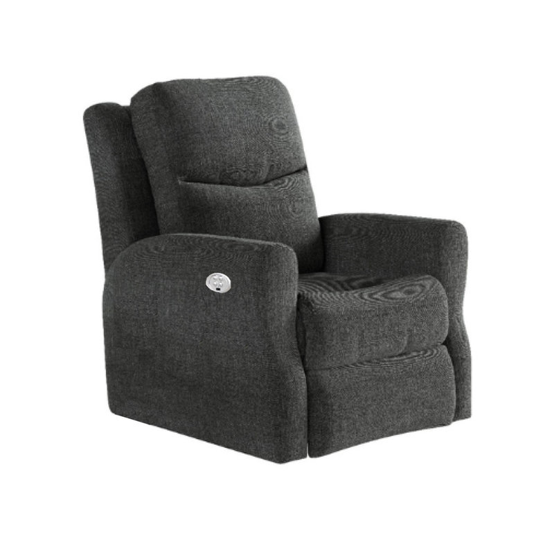 Fame Rocker Recliner, Solid Dark Gray, Power Rocker