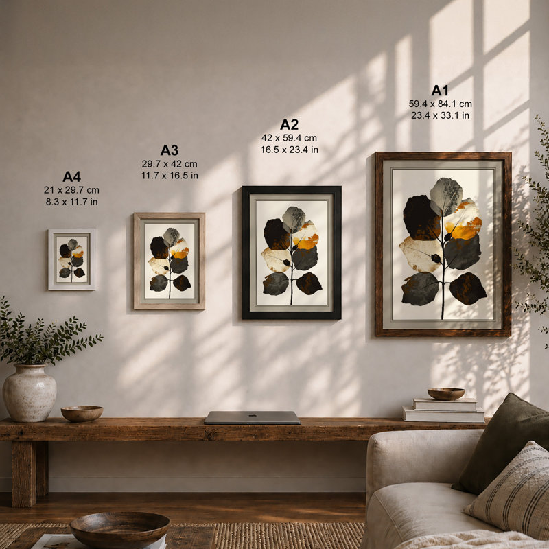 Pressed Study Botanical - Framed Print, Walnut, A4 - 29.7 x 21.0 cm