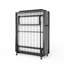 MetalFoldingBedFrameWithFoamMattressOfPockets EasyStorageAndMovableWith4Castors