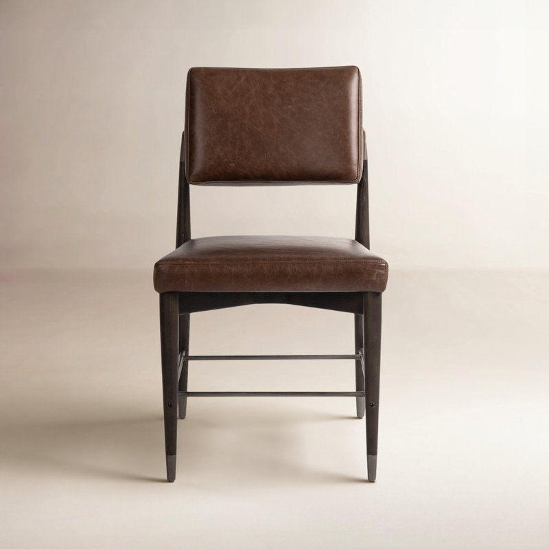 Anton Upholstered Dining Chair, Havana Brown Leather