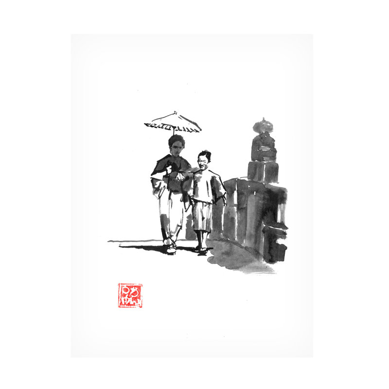 Art sur toile, Randonnée sur le pont, H 19 po x l 14 po