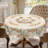 Spring Summer Tablecloth 152cm Round, Flowers Floral Table Cover for Party Picnic Dinner Decor