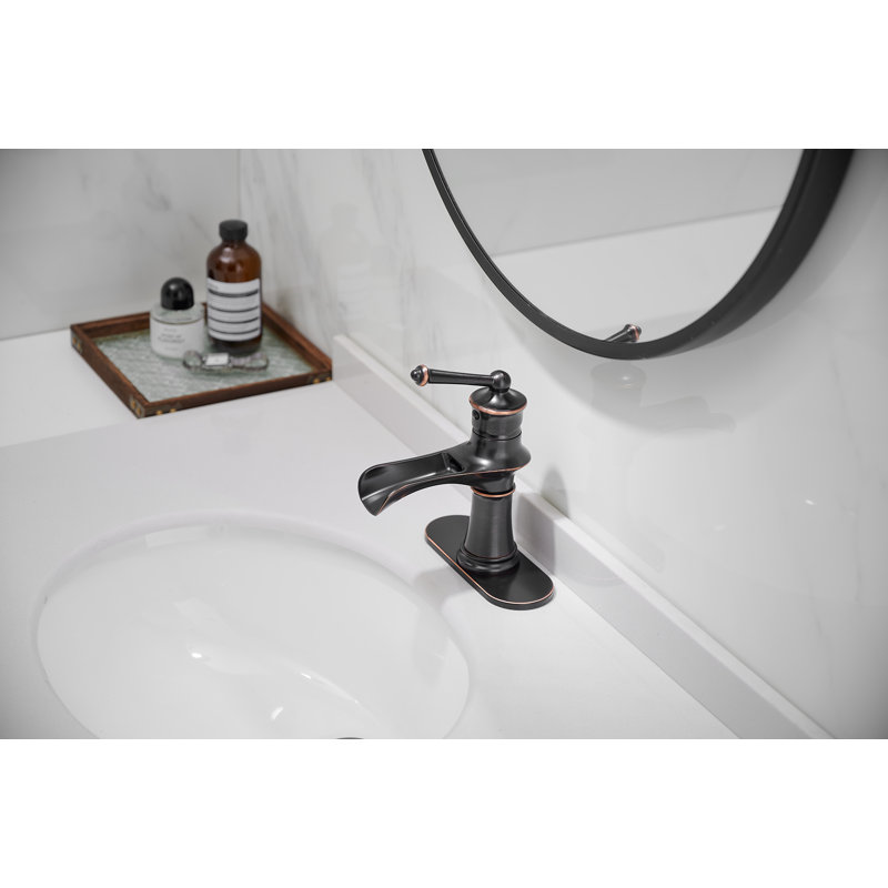 Single Hole Bathroom Faucet Single-handle Bathroom Sink Faucet with Drain Assembly