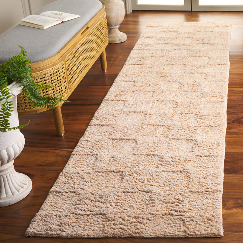Tapis beige Easy Care 222, Tapis de couloir 2 pi 3 po x 9 pi