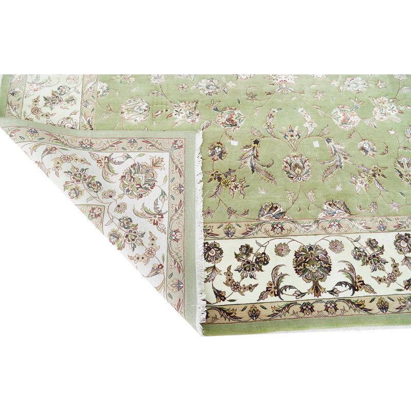 Intricately Oriental Area Rug in Light Blue, Rectangle 6' x 9'