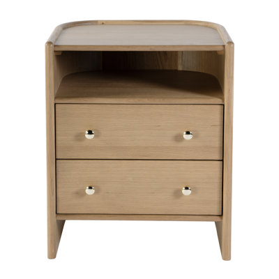 Mallory 2-Drawer Rounded Back Nightstand