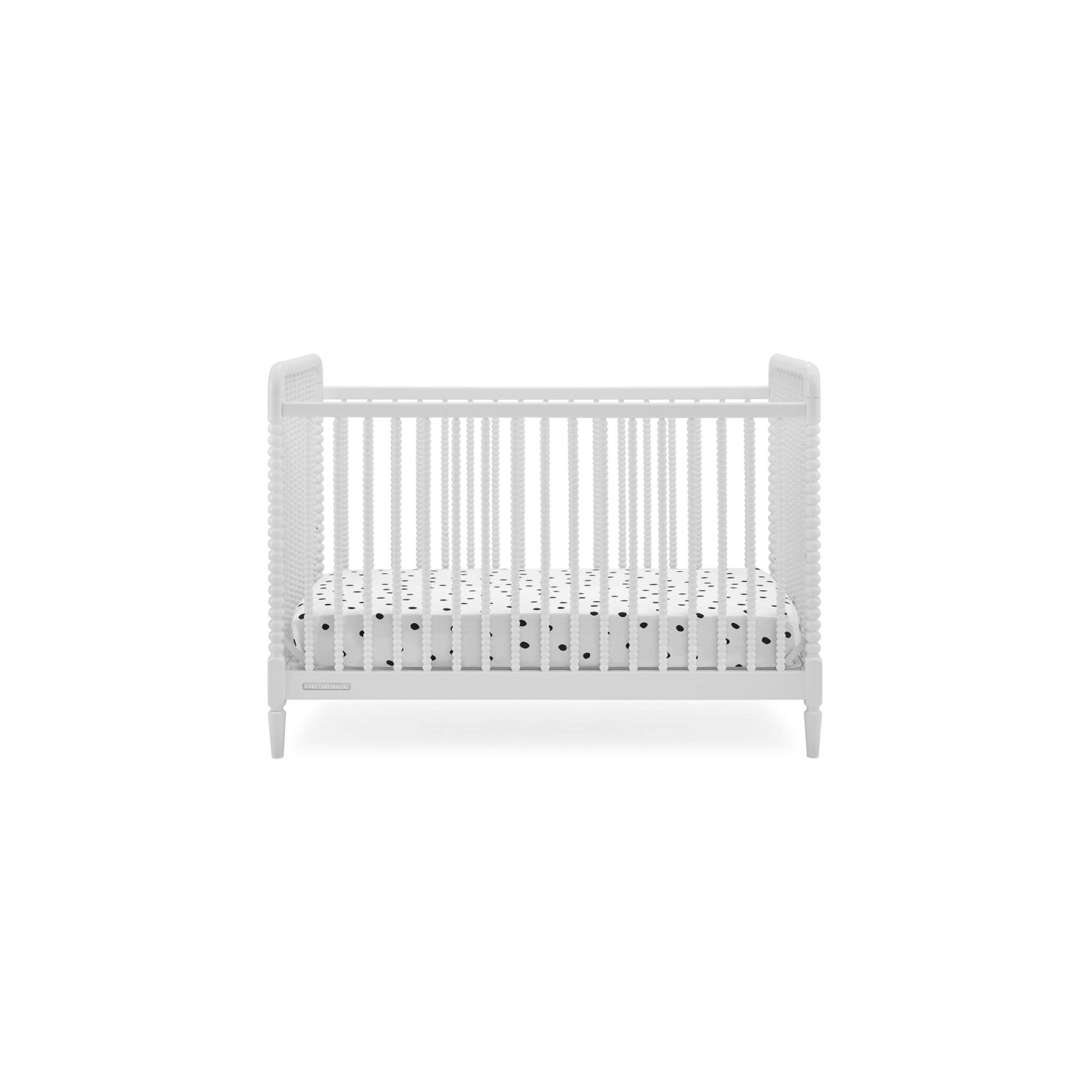 Saint 4-in-1 Convertible Crib, Crib + Mattress + Protector, Bianca White