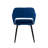 Kristina 17'' H Velvet Upholstered Metal Armchair-1805382028