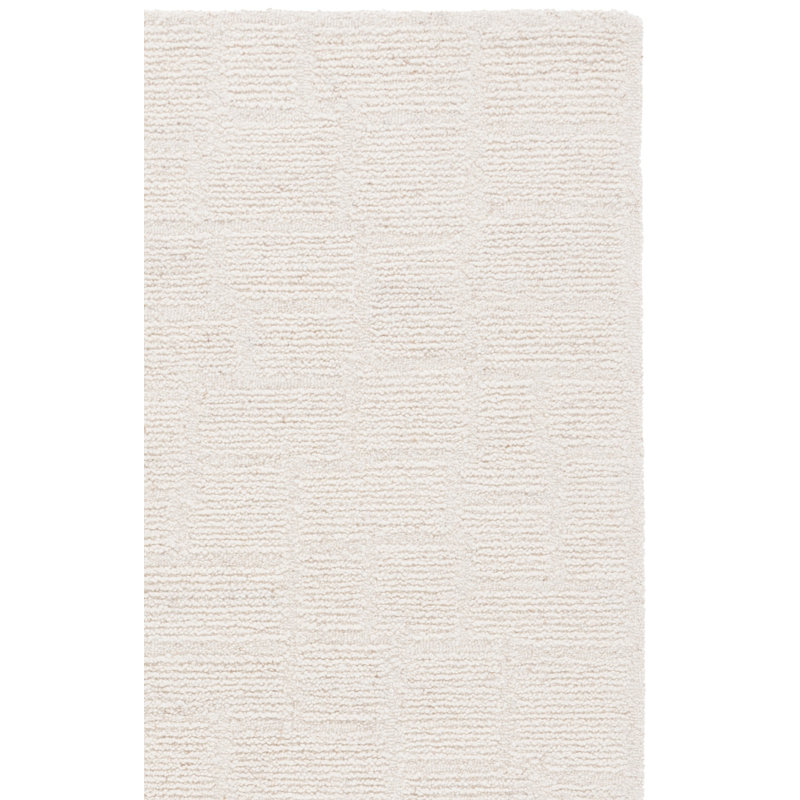 Harvest Hand Tufted Wool Cotton Solid Color Rug in Ivory, Square 6'