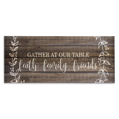 «Faith Family Friends Quote» par Kim Allen, impression sur bois
