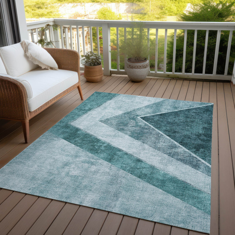 Tapis intérieur / extérieur Berneda, Rectangle de 10 pi x 14 pi