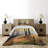 Rustic Polyester Floral Coverlet