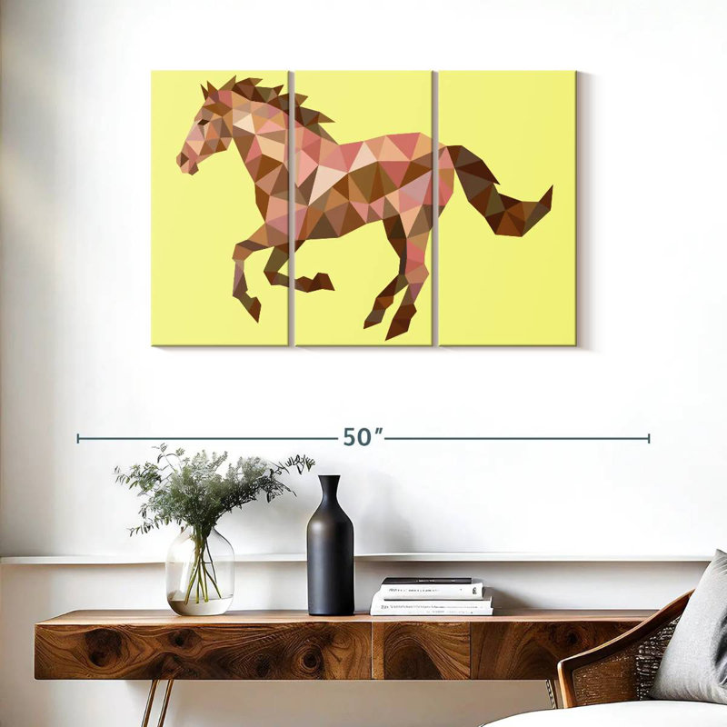 Brampt Geometric Horse, 24" H x 38" W