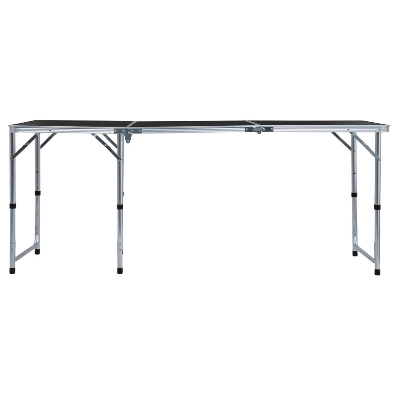 Glenwood Rectangular Fold-in-Half Adjustable Folding Table, 70cm H x 180cm W x 60cm D