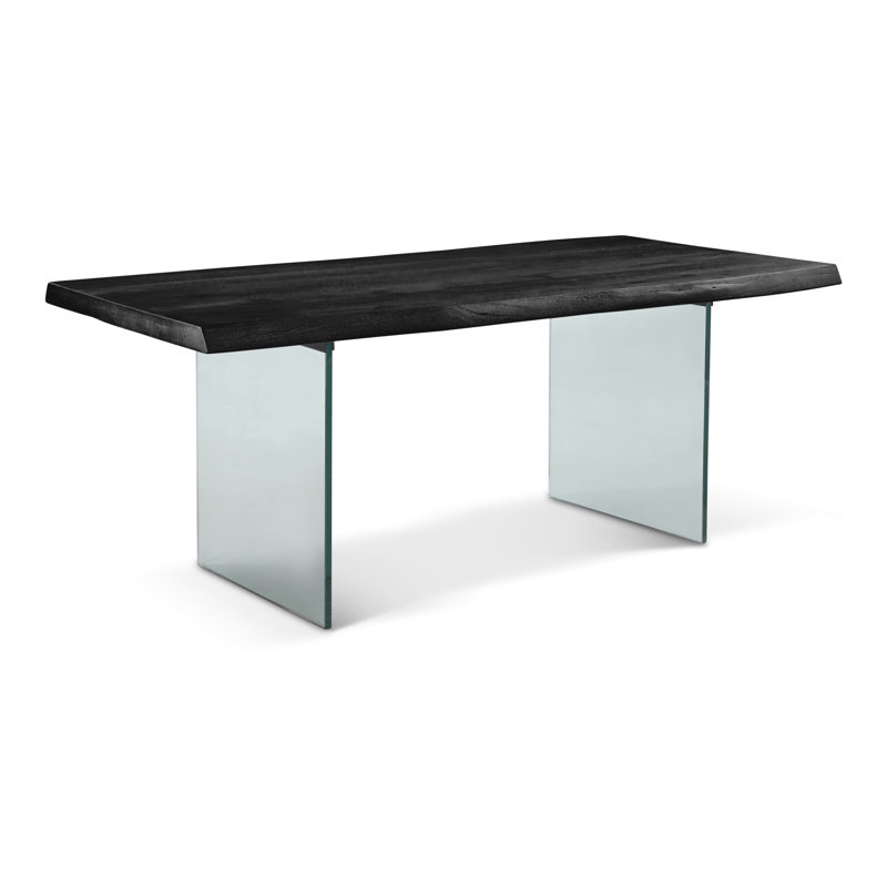 Brooks Solid Wood Double Pedestal Dining Table, 29.75"H x 79"L x 40"W, Ebonized