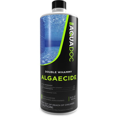Algue de cuivre pour piscine - Algue de 90 jours pour piscine creusée pour prévenir et éliminer les algues de piscine - Super algue pour l'ouverture de piscine - AquaDoc 32 oz