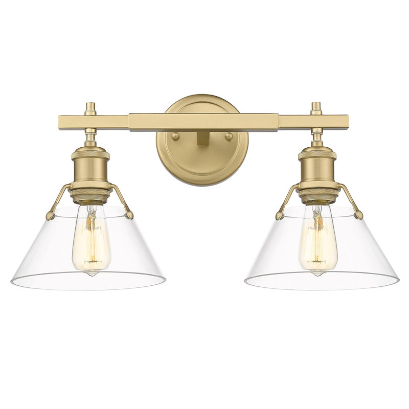 Felda Dimmable Steel Vanity Light, Chrome, Matte Black, 2 Lights