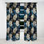 Astral Blue White Damask Radiance I - Rideau damassé - Rideau occultant en velours - 1 panneaux-107555661