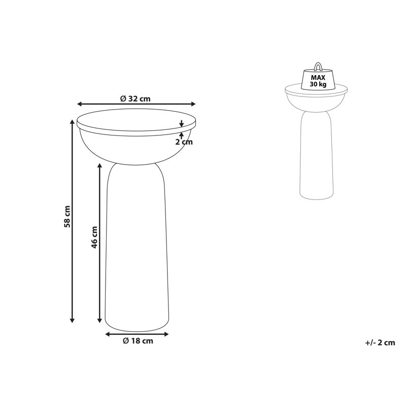 Pedestal End Table