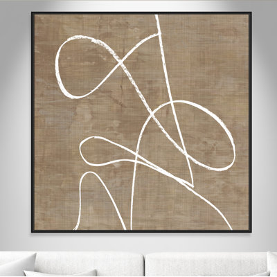 Swooping Lines - Peinture sur toile avec cadre flottant