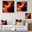 «Orange Abstract Warm Fractal Design III», reproduction sur toile encadrée-2139494051-1928881303