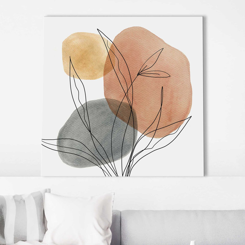 " Desert Lines II " by Carol Robinson Painting Print, 18" W x 18" H, Wrapped Canvas