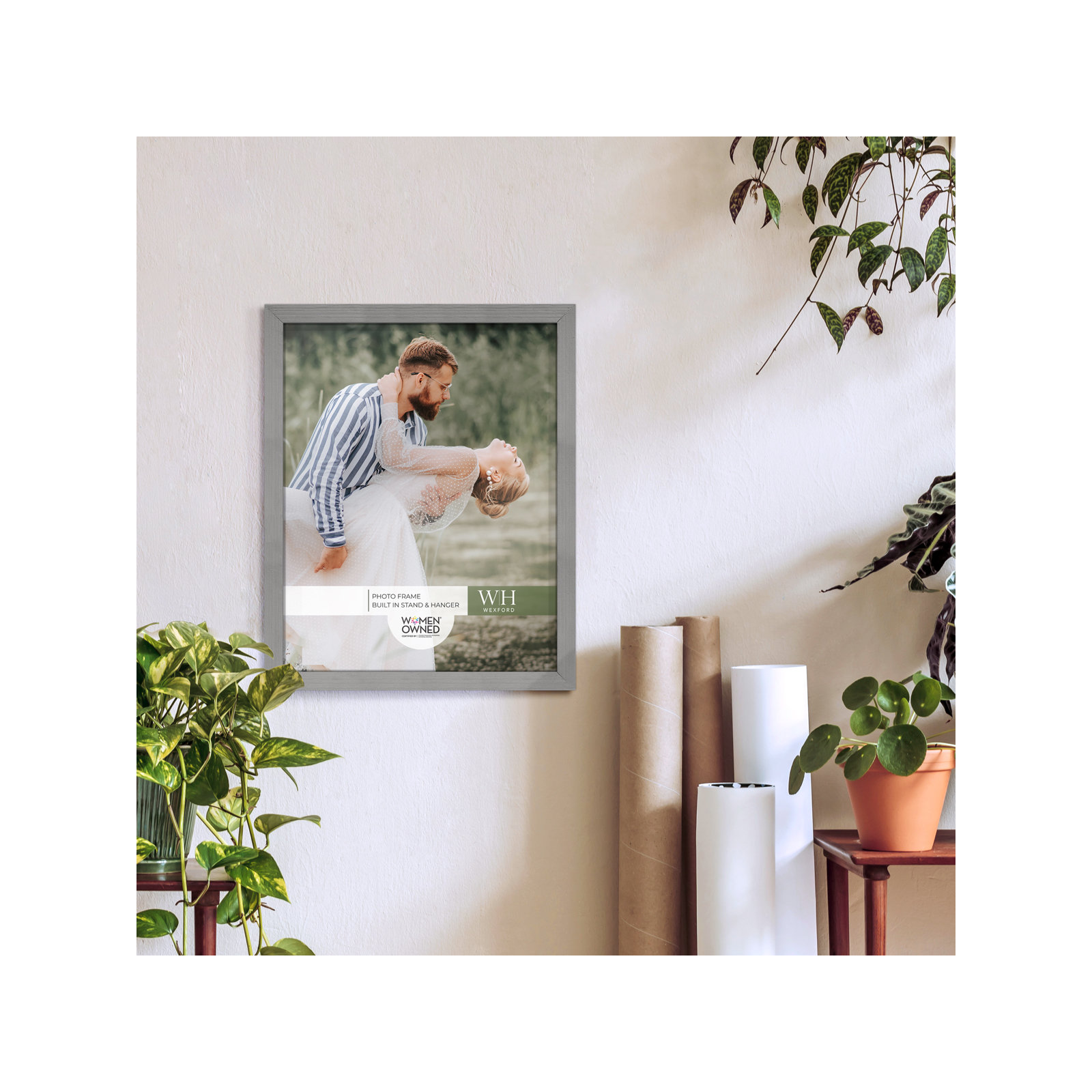 Apolline Wood Picture Frame, 8" x 10", Gray