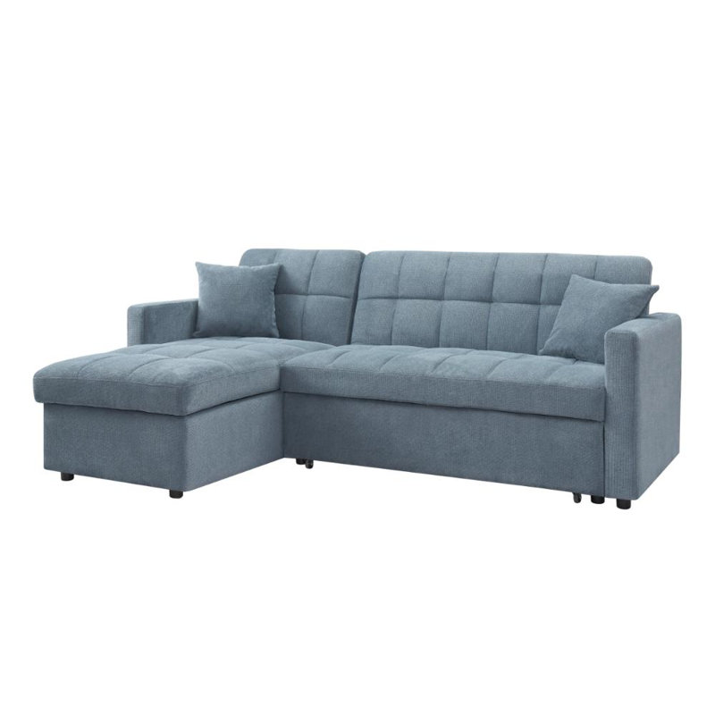 Harriet 3 Seater Sofa Bed, Blue Linen