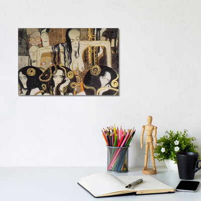 Gorgonen 3 (the Three Gorgones: Sickness, Madness, Death) by Gustav Klimt - Wrapped Canvas Print