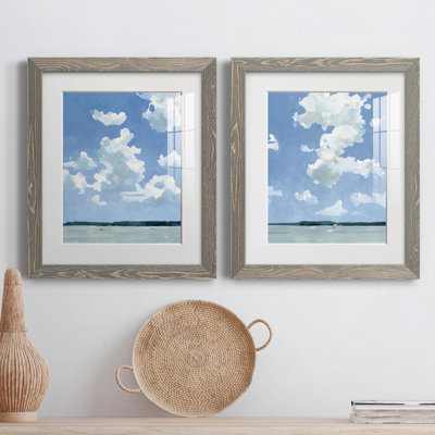 " July Lakeside I " 2 - Pieces Painting Print
