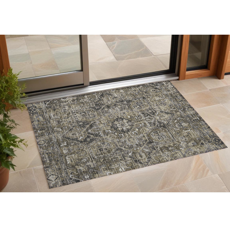 Rectangle HomeRoots Area Rug with Non-Slip Backing