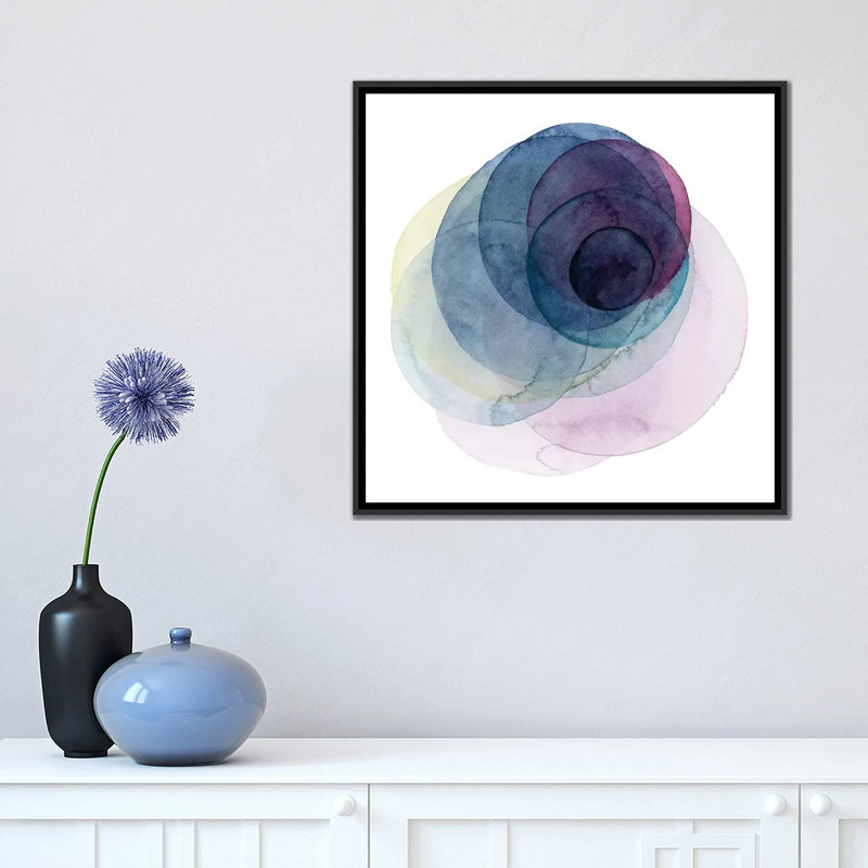 « evolution des planètes iii », impression sur toile, H 18 po x l 18 po x P 1,5 po, Toile encadrée noire