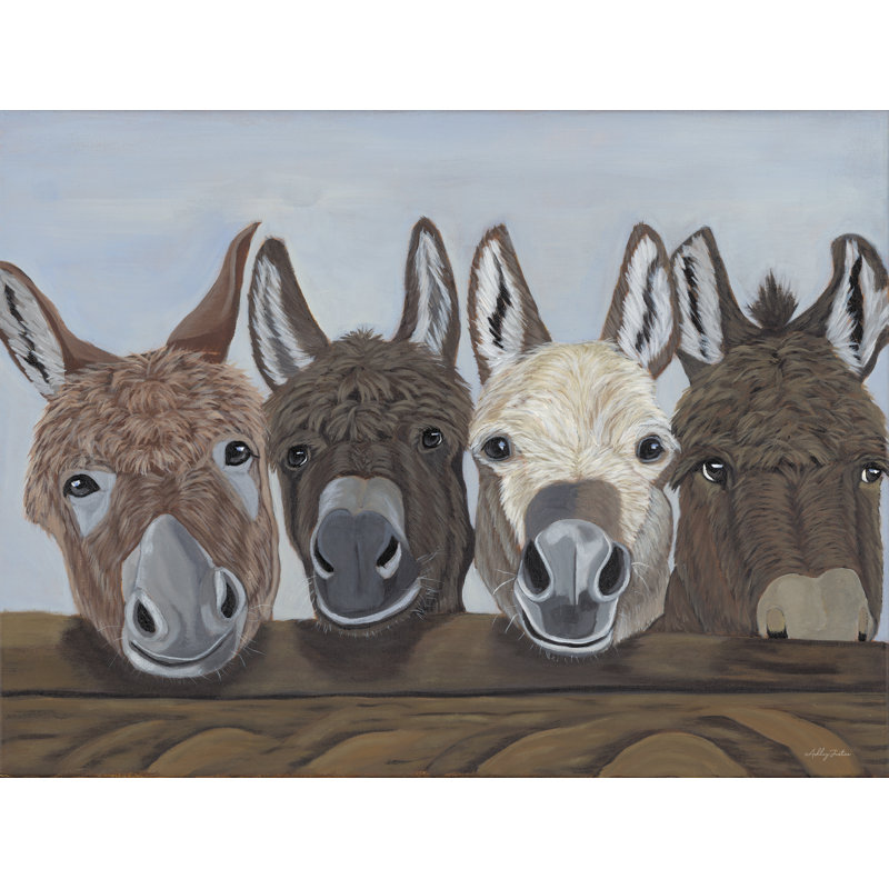 «Barnyard Buddies On Canvas» par Ashley Justice, reproduction, H 32 po x l 48 po