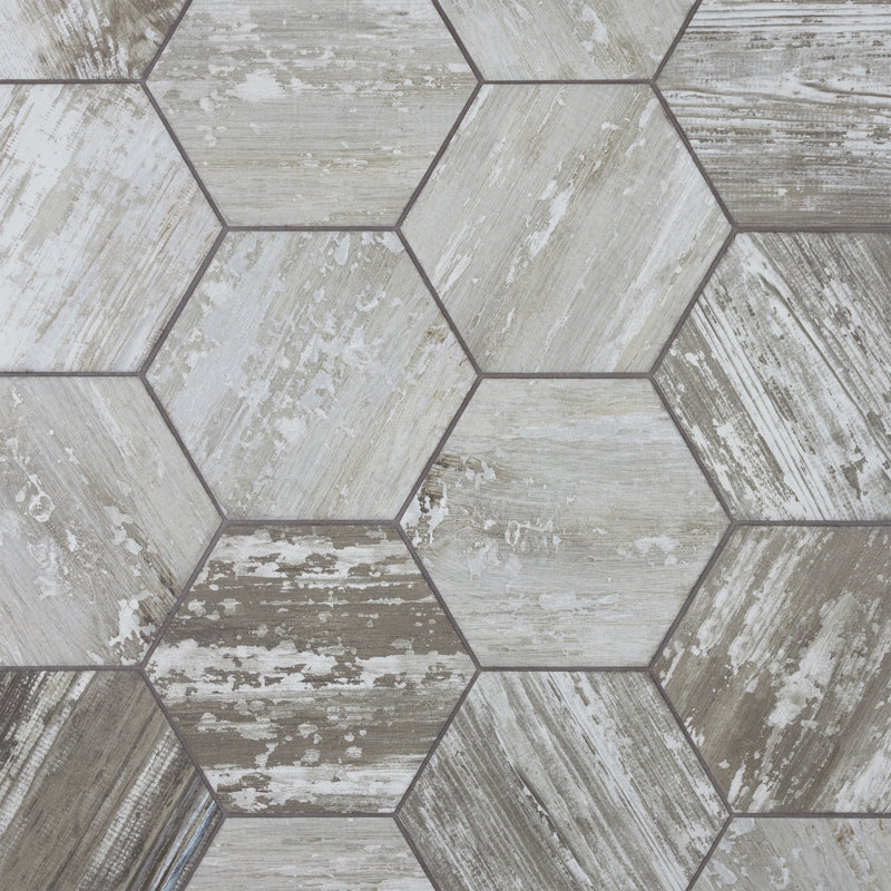 Carrelage mural en porcelaine 9 po x 10 po Suomi Hex