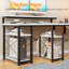 Galini L-Shaped Metal Base Writing Desk-389173584