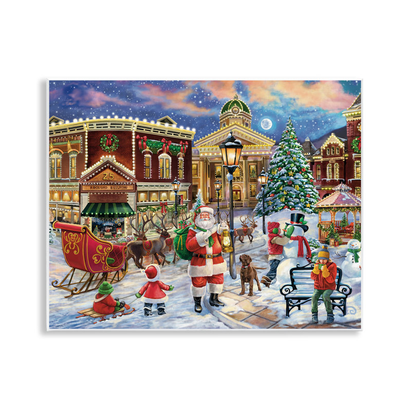 «Santa in Town Square» par Grateful Licensing Studio