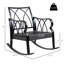 Chaise berçante d'extérieur en osier avec coussins rembourrés Outsunny-13614382