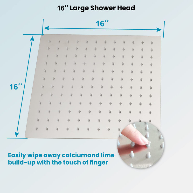 Rain Fixed Shower Head 2.0 GPM GPM, Brushed Nickel