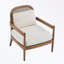 Ensemble de 2 chaises d'appoint modernes avec coussin moelleux et dossier en rotin-1018548036-1018548040